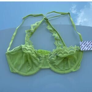 URBAN OUTFITTERS Out from Under chartreuse yellow green lace bra